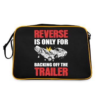 Reverse Is Only For Backing Off Demolition Derby - Retro Bag - black/gold - Back