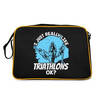 J’aime beaucoup les triathlons sport triathlon - Sac Retro - noir/or - Dos