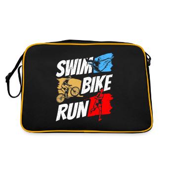 Natation Vélo Course Triathlète Triathlète Triathlon Triathlète - Sac Retro - noir/or - Dos