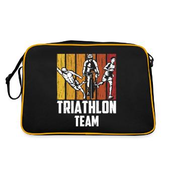 Triathlète de l’équipe de triathlon Triathlète de triathlon - Sac Retro - noir/or - Dos