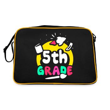 Fifth grade school 5th grade fifth grade - Retro Bag - black/gold - Back