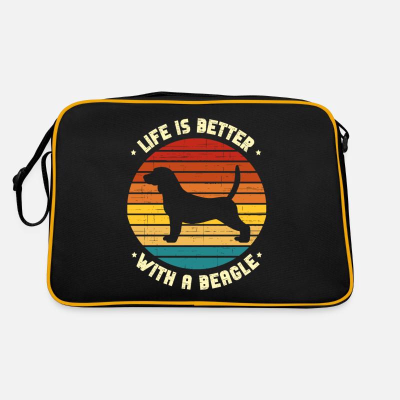 Das Leben Ist Besser Mit Einem Beagle Beagles Retro Tasche