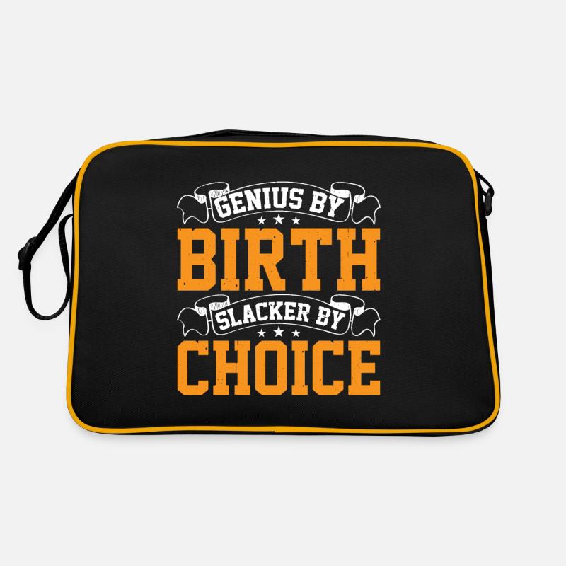 Genius By Birth Slacker By Choice 18 Retro Bag
