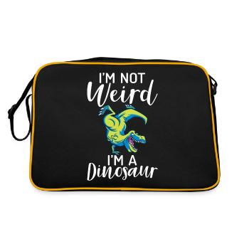 Dinosaur Gift Dino Lover Gift - Retro Bag - black/gold - Back