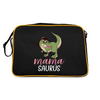 Dinosaur Gift Dino Lover Gift - Retro Bag - black/gold - Back