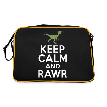 Dinosaur Gift Dino Lover Gift - Retro Bag - black/gold - Back