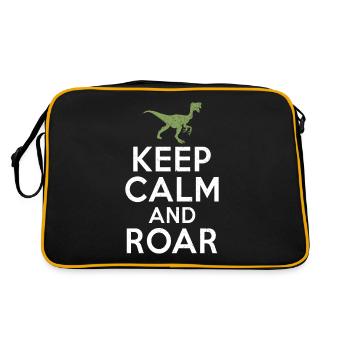 Dinosaur Gift Dino Lover Gift - Retro Bag - black/gold - Back