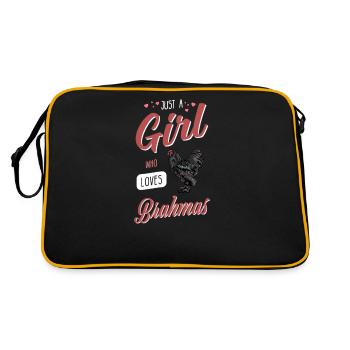 Brahma Chicken I Chicken Poultry Motif for - Retro Bag - black/gold - Back