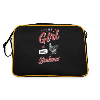 Brahma Chicken I Chicken Poultry Motif for - Retro Bag - black/gold - Back