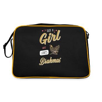 Brahma Chicken I Chicken Poultry Motif for - Retro Bag - black/gold - Back