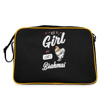 Brahma Chicken I Chicken Poultry Motif for - Retro Bag - black/gold - Back