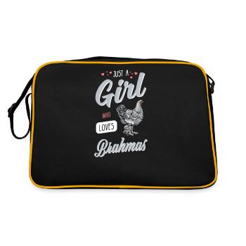 Brahma Chicken I Chicken Poultry Motif for - Retro Bag - black/gold - Back