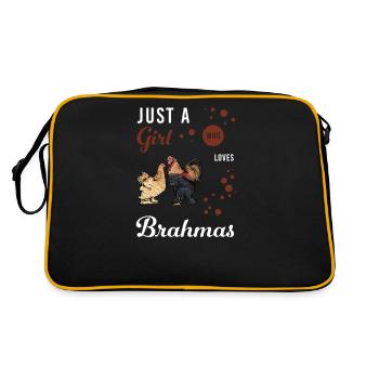Brahma Chicken I Chicken Poultry Motif for - Retro Bag - black/gold - Back