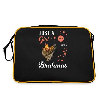 Brahma Chicken I Chicken Poultry Motif for - Retro Bag - black/gold - Back
