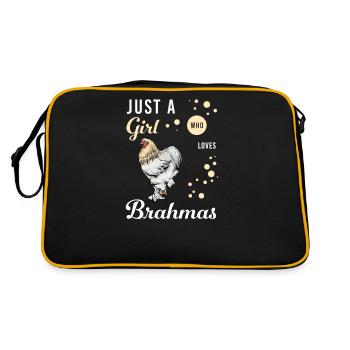 Brahma Chicken I Chicken Poultry Motif for - Retro Bag - black/gold - Back