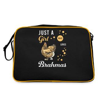 Brahma Chicken I Chicken Poultry Motif for - Retro Bag - black/gold - Back