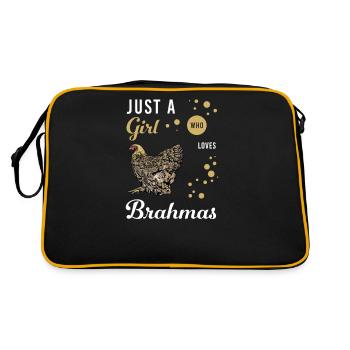 Brahma Chicken I Chicken Poultry Motif for - Retro Bag - black/gold - Back