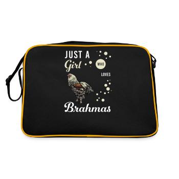 Brahma Chicken I Chicken Poultry Motif for - Retro Bag - black/gold - Back