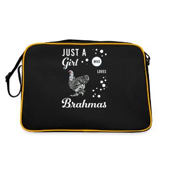 Brahma Chicken I Chicken Poultry Motif for - Retro Bag - black/gold - Back