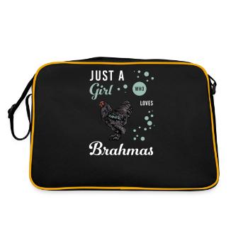 Brahma Chicken I Chicken Poultry Motif for - Retro Bag - black/gold - Back