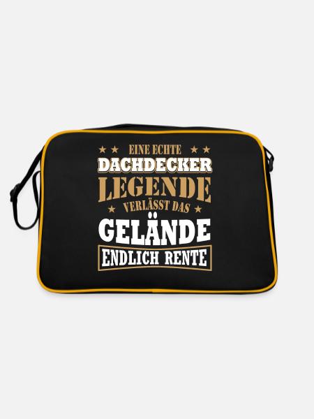 Ruhestand Dachdecker Perfekt Für Dachdecker In - Retro Tasche - Schwarz/Gold