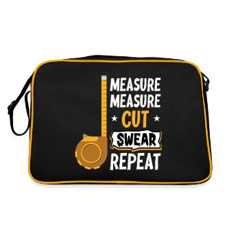 Upcycling Carpenter Woodworking - Retro Bag - black/gold - Back