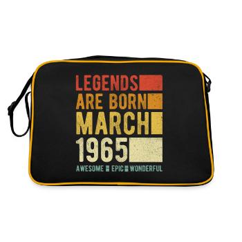 Birthday March 1965 - Retro Bag - black/gold - Back