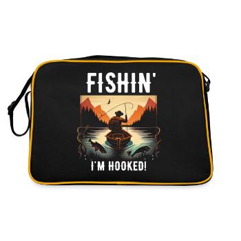 Fishin Je suis accro - Sac Retro - noir/or - Dos