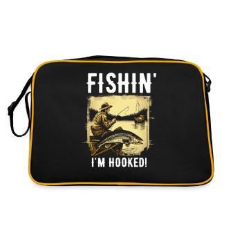 Fishin Je suis accro - Sac Retro - noir/or - Dos