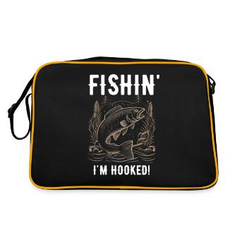 Fishin Je suis accro - Sac Retro - noir/or - Dos