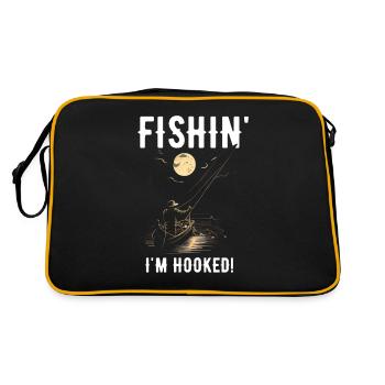 Fishin Je suis accro - Sac Retro - noir/or - Dos