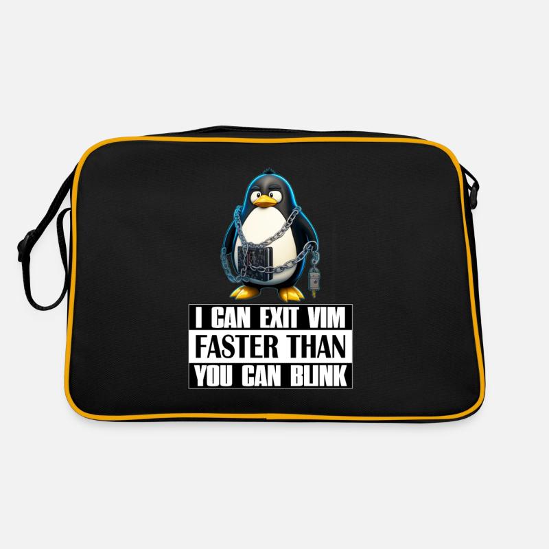 I Can Exit VIM Faster Than You Can Blink Linux Fun Retro Tasche