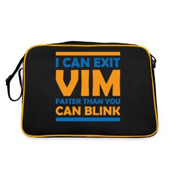 I Can Exit WIM Faster Than You Blink for Linux - Retro Tasche - Schwarz/Gold - Hinten