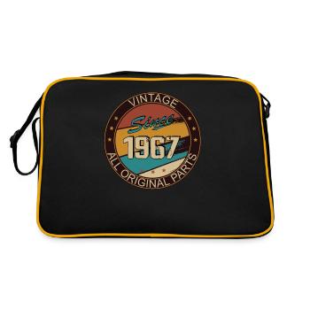 56e anniversaire homme femme 1967 décoration - Sac Retro - noir/or - Dos