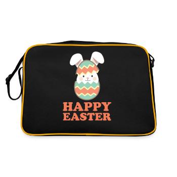 Happy Easter Painting Easter Eggs - Retro Tasche - Schwarz/Gold - Hinten