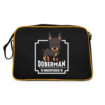 Doberman Whisperer Chiens Doberman Dobermans - Sac Retro - noir/or - Dos