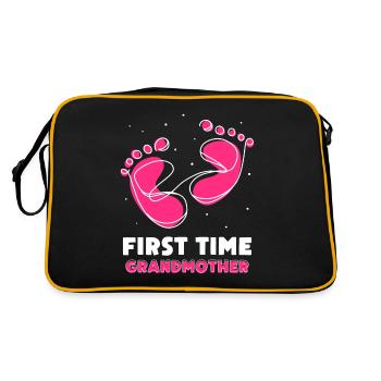 The first time grandmother sweet first time grandparents - Retro Bag - black/gold - Back