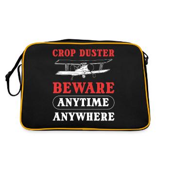 Crop Duster Beware Anytime Anywhere Farting Crop - Retro Bag - black/gold - Back
