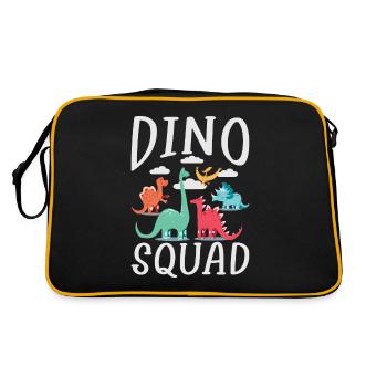 Dinosaur Gift Dino Lover Gift - Retro Bag - black/gold - Back