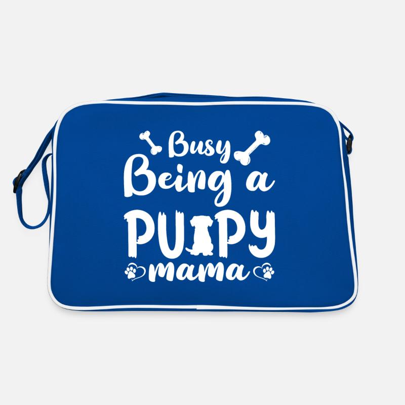 Busy as a puppy mom Retro Bag