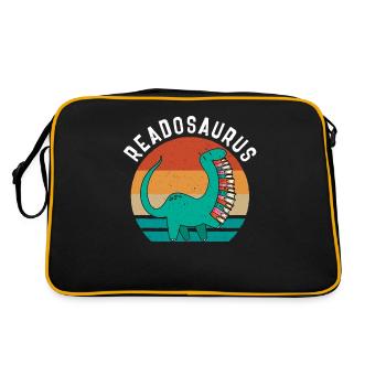 Dinosaur Gift Dino Lover Gift - Retro Bag - black/gold - Back