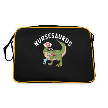 Dinosaur Gift Dino Lover Gift - Retro Bag - black/gold - Back