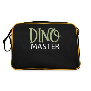 Dinosaur Gift Dino Lover Gift - Retro Bag - black/gold - Back