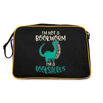 Dinosaur Gift Dino Lover Gift - Retro Bag - black/gold - Back