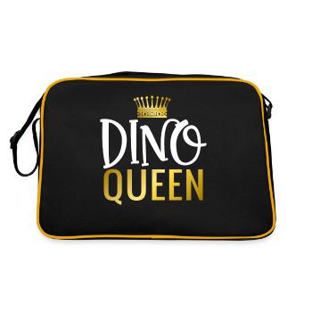 Dinosaur Gift Dino Lover Gift - Retro Bag - black/gold - Back
