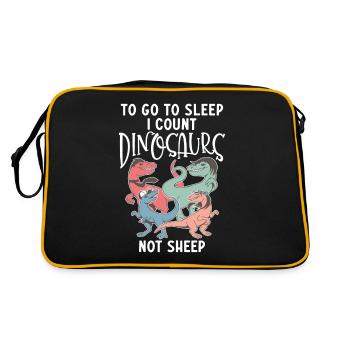 Dinosaur Gift Dino Lover Gift - Retro Bag - black/gold - Back