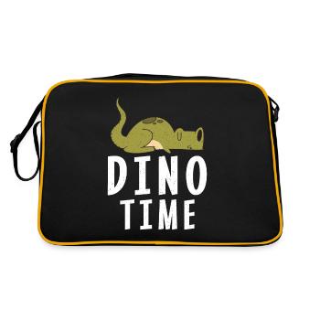 Dinosaur Gift Dino Lover Gift - Retro Bag - black/gold - Back