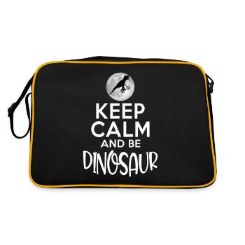 Dinosaur Gift Dino Lover Gift - Retro Bag - black/gold - Back