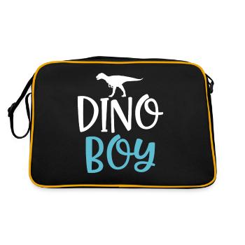 Dinosaur Gift Dino Lover Gift - Retro Bag - black/gold - Back