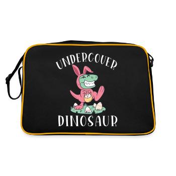 Dinosaur Gift Dino Lover Gift - Retro Bag - black/gold - Back